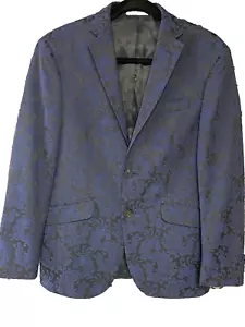 Kenneth Cole Mens Blazer Jacket Medium Navy Reaction Coat Party Holliday Evening - Picture 1 of 9