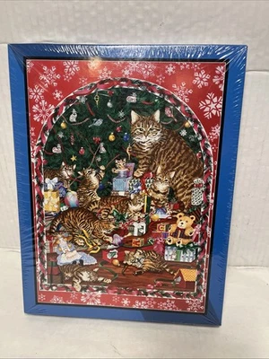 Early Christmas Morning 750 Pc. Puzzle Cats Kittens X-Mas Tree Gifts New Sealed - Image 1 of 2