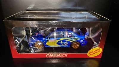 AUTOart 1/18 Subaru Impreza WRC 2005 Diecast Model Car Rally Blue Japan - Image 1 of 4
