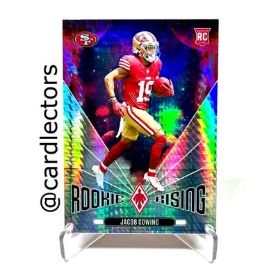 2024 Panini Phoenix JACOB COWING Rookie Rising #RR-JCG RC Silver Hyper 49ERS - Image 1 of 2