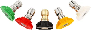 Pressure Washer Nozzle Tips Multiple Degrees, 1/4 Inch, 5-Pack (Orifice 3.0) - Picture 1 of 12