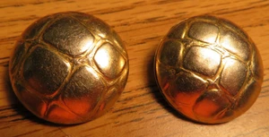 Vintage MADE IN ITALY by Coppola E Toppo Gold Tone Clip-on Earrings - Picture 1 of 17