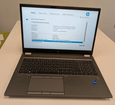 HP ZBook Fury G8 15.6" i7-11800H 32GB RAM NVIDIA RTX A3000 (No OS/SDD/AC) - Image 1 of 4