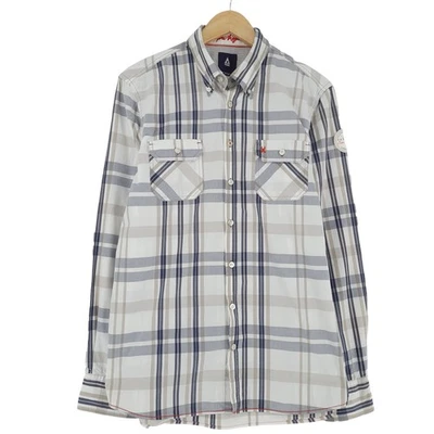 Camisa Gaastra Hombres Franela Cuadros Aventura Viajero Explorador Kv2 Talla L Foto 1 de 4