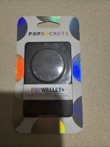 PopSockets Popwallet+ Cell Phone Wallet & Grip Stand Black New - Picture 1 of 3
