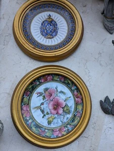 VTG Gold Tone Wood Collector Plate Frame Wall Hanging Display - Picture 1 of 7