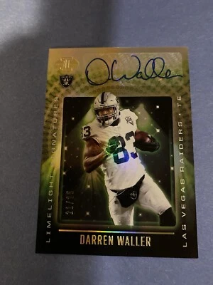 2021 Panini Illusions Limelight Signatures Hold Darren Waller /25 Raiders - Image 1 of 2