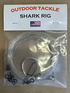 16ft Shark Fishing Rig - Heavy Duty - Mustad 16/0 - 18/0 - 20/0 - Picture 1 of 2