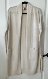 Vince Cashmere Wool Longline Open Cardigan Womens Small Soft Neutral Timeless - Picture 1 of 10