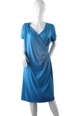 Vestido envolvente sintético manga corta azul 24Seven para mujer talla XL nuevo sin etiquetas Foto 1 de 4