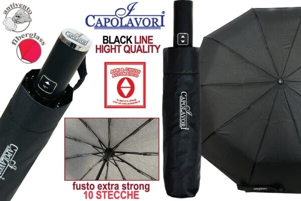 Ombrello da Pioggia Apri e Chiudi Automatico Extra Strond 10 Stecche - Immagine 1 di 1