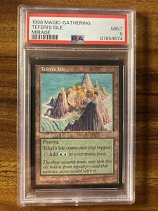 MTG✨TEFERI’S ISLE✨Mirage PSA 9 MINT RARE Legendary Land 1996 Reserve List POP 3 - Picture 1 of 8