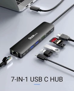 Dockteck 7-in-1 Dockingstation USB C Hub mit 4K HDMI, Ethernet & SD Kartenleser - Bild 1 von 9