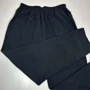 Vtg Maggie Barnes Woman's Black Elastic Waist Pull On Pants Pockets Sz 22W Tall - Picture 1 of 7