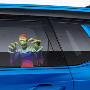 Adesivo divertente 9,3 * 8,8 pollici Halloween colorato mamma auto paraurti finestra adesivi - Foto 1 di 8