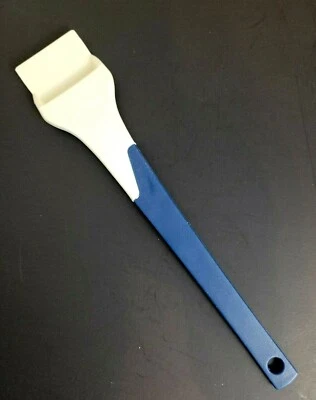 Hangable IKEA® White & Blue Silicone Spatula/Scraper  (#11816) (9.5" L) - NEW - Image 1 of 4