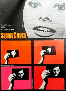 Les fleurs du soleil-1970-V.de SICA -S.LOREN- affichette Tchèque - 28,5 x 40 cm - Imagen 1 de 2