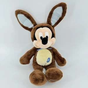 Mickey Mouse Easter Bunny Costume Disney Store in Chocolate Brown 20" Plush Toy - Picture 1 of 7