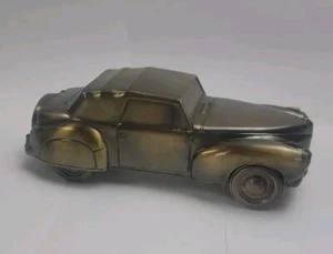 Vintage Banthrico 1941 Lincoln Continental Bronze Promo Car Coin Bank - Picture 1 of 5