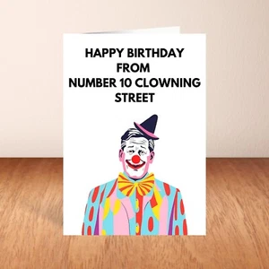 Lustige Geburtstagskarte, Keir Starmer, Nummer 10 Clownerstraße, Politsatire - Bild 1 von 7