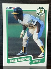 1990 Fleer Baseball #10 Rickey Henderson Athletics SR