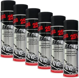 6x Racing Lackspray 500ml, schwarz matt 288921 SPARSET - Bild 1 von 1