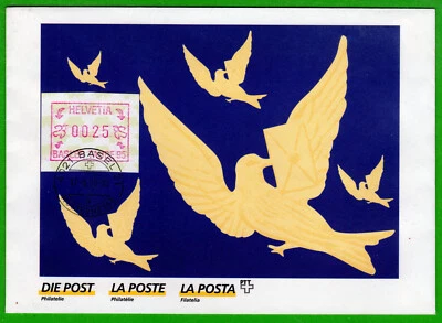 1995 Switzerland Suisse ATM stamps * BASLER TAUBE 95 * 25Rp. on special envelope - Image 1 of 2