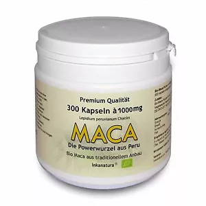 MACA KAPSELN BIO 300 Stk. à 1000mg ORIGINAL -V-Kaps aus PERU - INKANATURA - Bild 1 von 4