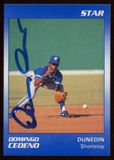 1990 Star Dunedin Blue Jays DOMINGO CEDENO Signed Card autograph AUTO RC