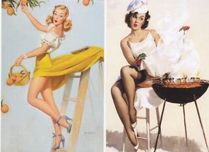 2x PIN UP VINTAGE Postkarte Pin up Girl * RETRO SHABY # 15 - Bild 1 von 1