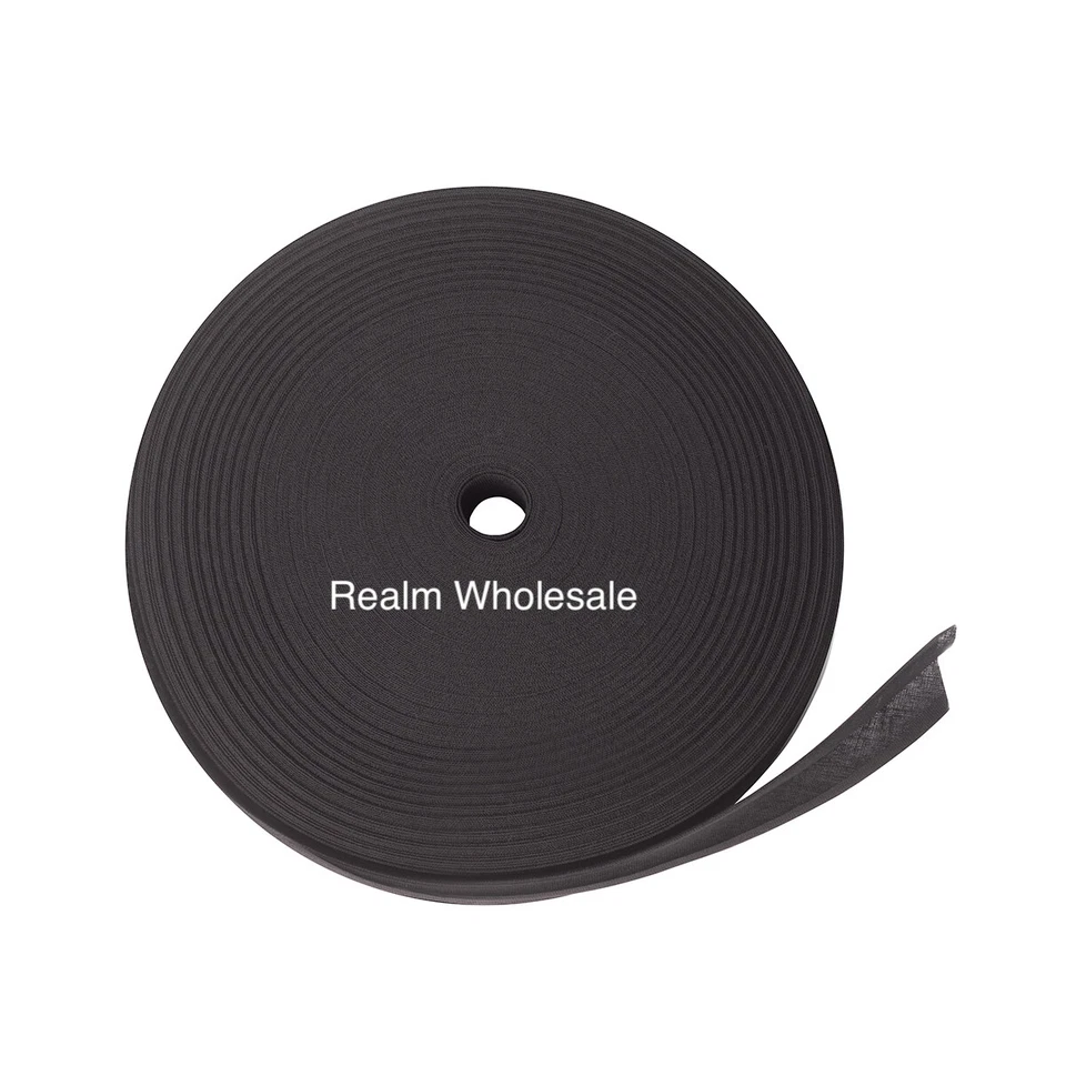 Cotton Bias Binding Rolls 1 Inch / 25mm One Inch Black & White - Image 1 of 1