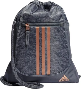 Adidas Alliance Sackpack, Drawstring Lightweight Jersey Gym Bag 18"X13.5" - Picture 1 of 15