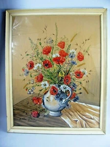 VANDEROME CANIS, Margot. Großes Stillleben Aquarell, Aquarell Stilleben, signiert - Bild 1 von 12