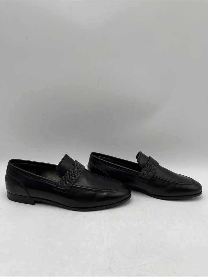 Mocasín de cuero plano Brunello Cucinelli negro talla 35,5 nuevo con caja Foto 1 de 4