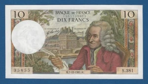 FRANCIA // FRANCE -- 10 FRANCS ( 7.12.1967 ) -- UNC -- PICK 147c . - Picture 1 of 2