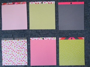 AMERICAN CRAFTS, bright vivid designs, 6" x 6" papers, 6 designs, neon, pack 2 - Picture 1 of 7