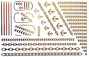Pegatina de arte de uñas dedo flash de agua tatuaje pegatinas de uñas doradas UV 40 piezas WG5 - Imagen 1 de 1