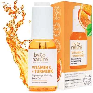 By Nature New Zealand Vitamin C + Turmeric Face Oil Brightening Hydrating 30ml - Picture 1 of 2