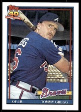 1991 Topps 40 Years Of Baseball Tommy Gregg Atlanta Braves #742