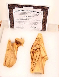 HAWTHORNE VILLAGE JOSEPH AND COW WOOD NATIVITY FIGURES - Bild 1 von 1