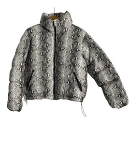 Women's Glamorous Snake Skin Type Print Zip Up BIG Coat Jacket Size US 6 - Picture 1 of 3