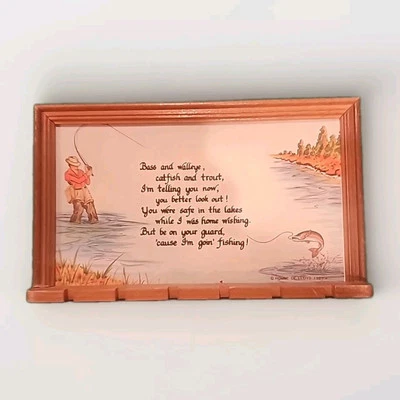 Señuelo de caña de pescar House of Lloyd 1985 vintage colgante de pared hombre cueva regalo Foto 1 de 4