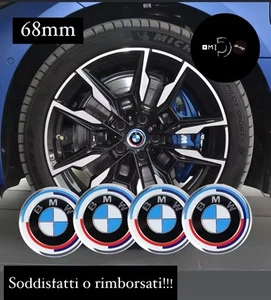 4 COPRIMOZZO BMW LOGO ORIGINALE TAPPI RUOTA Serie 1 2 3 4 5 6 7 M Z X CAPS 68mm - Zdjęcie 1 z 5