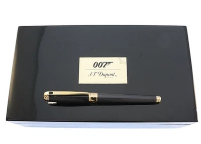 Pluma Estilográfica S.T.Dupont Línea D James Bond 007 Chapada en Oro Amarillo Plumín M 14K Foto 1 de 4