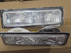 88-98 CHEVY / GMC C10 FULL SIZE CLEAR BUMPER LIGHTS PARKING SIGNAL LAMPS - Picture 1 of 4