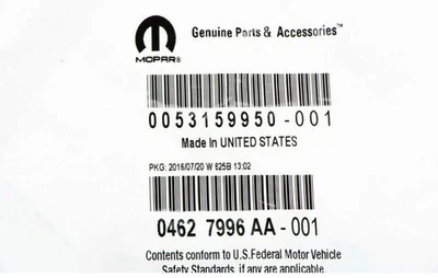 Válvula de controle de purga Mopar genuína 4627996AC 2013-23 RAM 5.7L WAGONEER FABRICANTE DE EQUIPAMENTO ORIGINAL NOVA - Imagem 1 de 4
