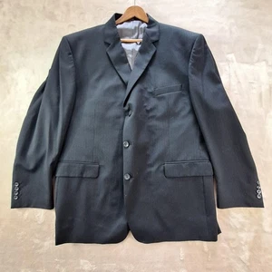 Ferrar Blazer Mens 48 Regular Gray Modern Fit Pinstripe Wool Suit Jacket - Picture 1 of 12