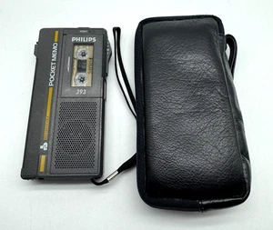 Philips Pocket Memo 393 Dictador Grabadora de Mano con 1 Cassette y Bolsa - Imagen 1 de 5