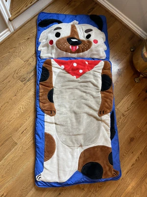 Land of Nod "Wild Dog" 62 X 28 Saco de Dormir Pelúcia Stuffie Crianças Nap Time Filhote - Imagem 1 de 4