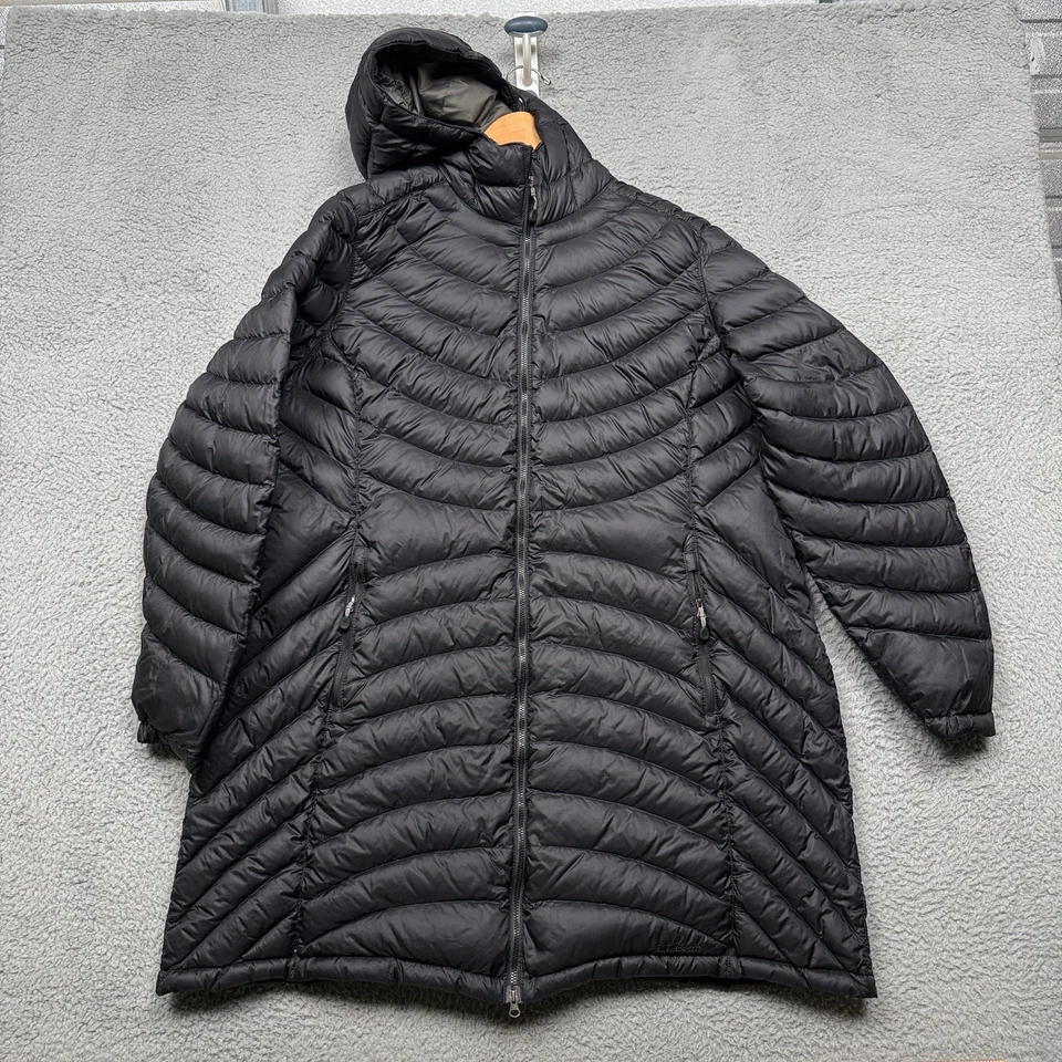 Chaqueta LL Bean Mujer 1X Parka Plumón de Ganso Negro Larga Acolchada Invierno Foto 1 de 4